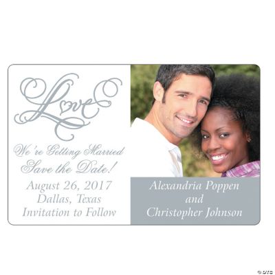 Custom Photo Two Hearts “Save The Date” Magnets