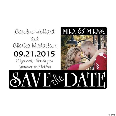 Customized Mr. & Mrs. Save The Date Photo Magnets