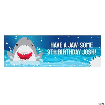 Medium Jawsome Shark Party Custom Photo Banner