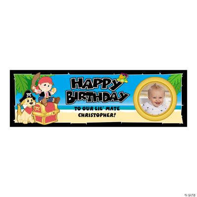 Medium 1st Birthday First Mate Custom Photo Banner