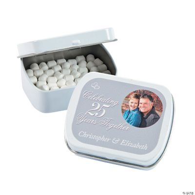 25th Anniversary Custom Photo Mint Tins