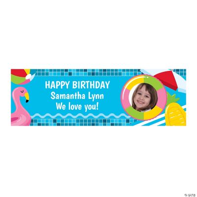 Personalized Pool Party Photo Banner