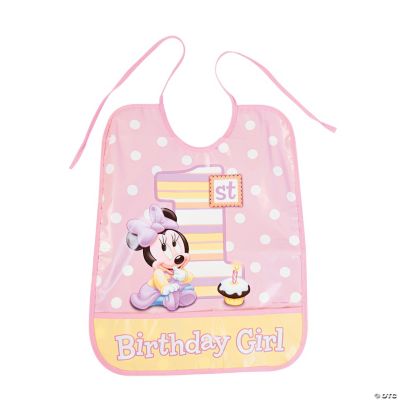 Minnie Mouse 1st Birthday Bib