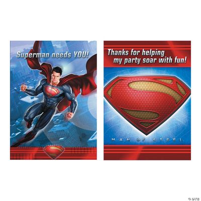 Superman™ Man of Steel Invitations/Thank Yous