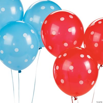 Patriotic Polka Dot Latex Balloons