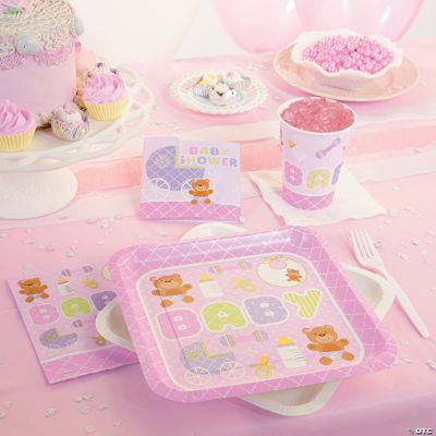 Teddy Baby Pink Party Supplies