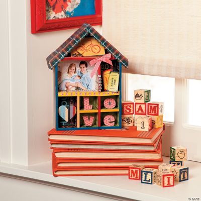 DIY Unfinished Wood House Shadow Box, DIY Crafts, Crafts for Kids