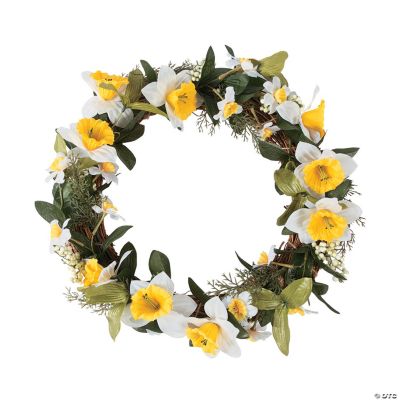 Daffodil Floral Wreath, Party Supplies, Wreaths & Floral, Home Decor