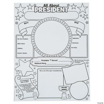 Color Your Own All About a President Posters