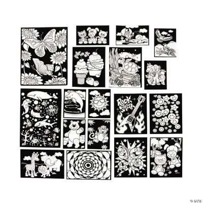 Color Your Own Fuzzy Poster Assortment, Coloring Crafts, Crafts for