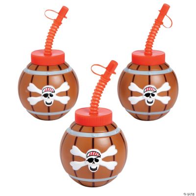 Pirate Cups with Lids & Straws Discontinued