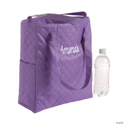 Personalized Quilted Purple Totes