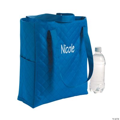 Personalized Quilted Blue Totes