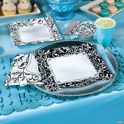 Black and White Baby Shower Party Supplies