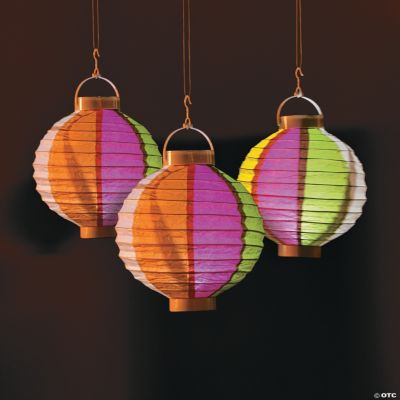 Beach Ball LightUp Paper Lanterns Oriental Trading