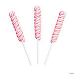 Pink Mini Twisty Lollipops - 24 Pc.
