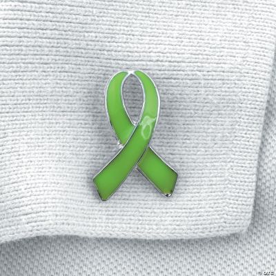 Lime Green Awareness Ribbon Pins, Pins & Buttons, Novelty Jewelry