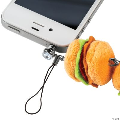 Plush Hamburger Cell Phone Screen Cleaner Charm, Cell Phone Accessories