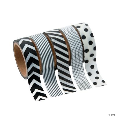 Black & White Patterned Washi Tape Set