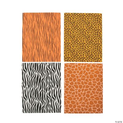 SelfAdhesive Wild Animal Print Foam Sheets, Foam Shapes, Craft