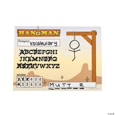 Dry Erase Hangman Game Oriental Trading