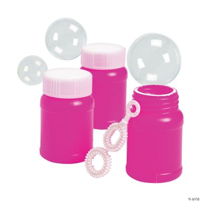 Hot Pink Mini Bubble Bottles