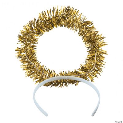 Gold Tinsel Halo Headbands, Costume Props & Kits, Costume Accessories