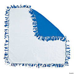 Blue & White Fleece Tied Blanket Craft Kit