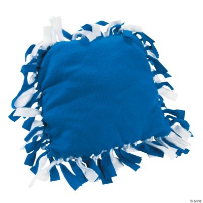 Blue & White Fleece Tied Pillow Craft Kit, Pillow Crafts, Crafts for