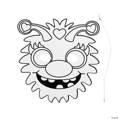 Color Your Own Monster Masks, Coloring Crafts, Crafts for Kids, Craft