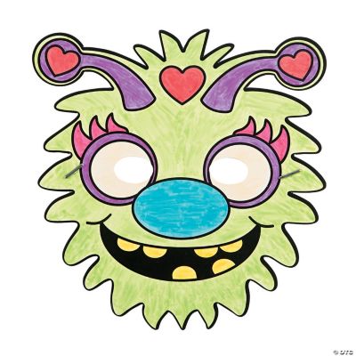 Color Your Own Monster Masks, Coloring Crafts, Crafts for Kids, Craft ...
