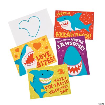 Shark Valentine Cards - Oriental Trading