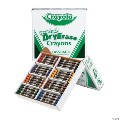 8-Color Crayola® Washable Dry Erase Crayons Classpack