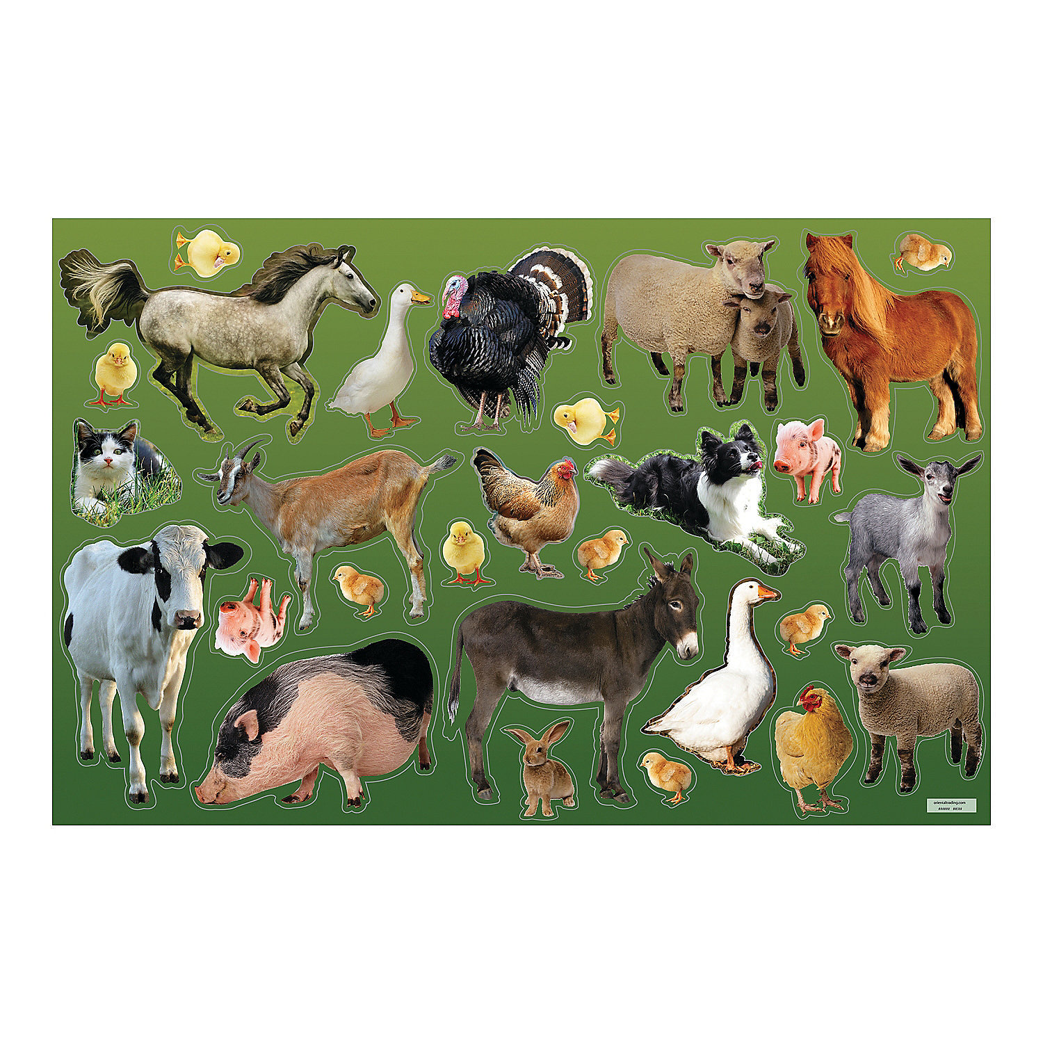 Giant Realistic Farm Animal Sticker Scenes1500 x 1500