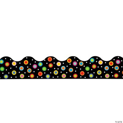 Dots on Black Bulletin Board Borders, Bulletin Board Borders, Bulletin