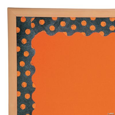 Orange Dots on Chalkboard Bulletin Board Border