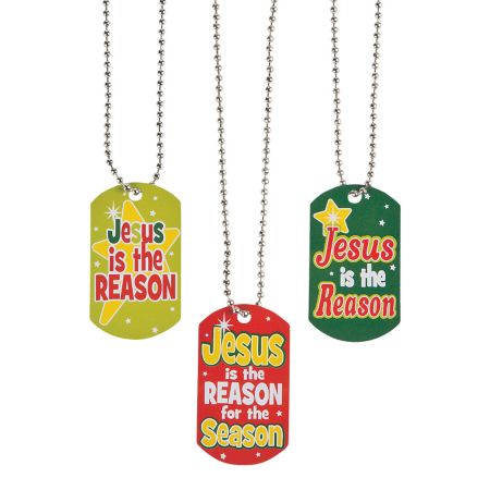 Religious Christmas Jesus reason novelty necklaces kids