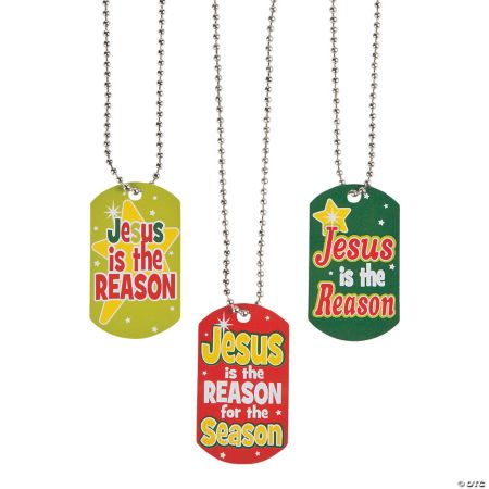 Religious Christmas Jesus reason novelty necklaces kids