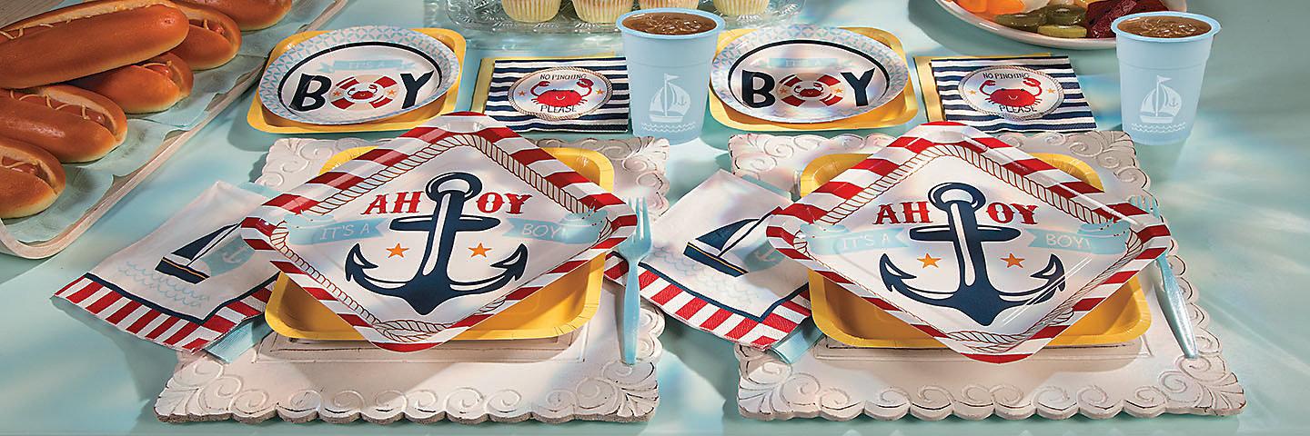 Nautical Baby Shower Party Supplies