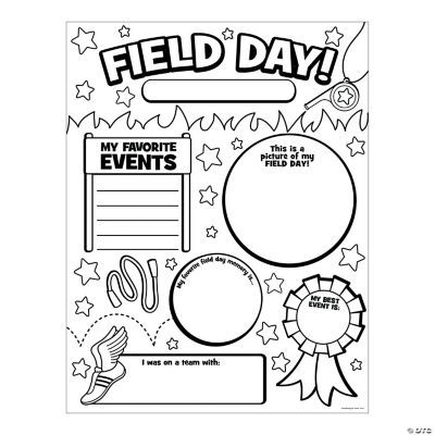 Color Your Own All About My Field Day Posters