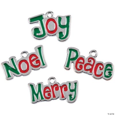 Christmas Words Enamel Charms