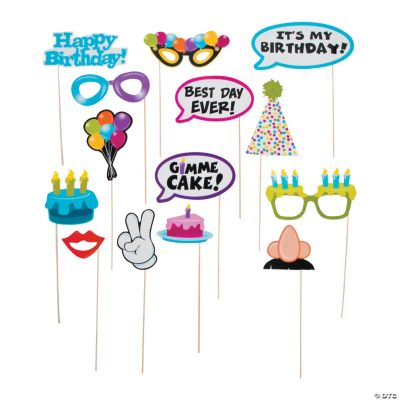 Happy Birthday Photo Stick Props