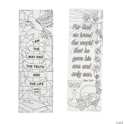 Color Your Own Religious Bookmarks