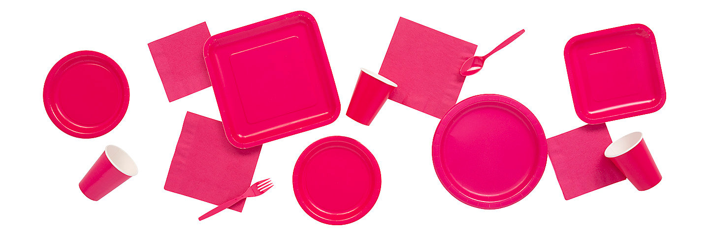 Solid Color Hot Pink Tableware