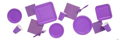 Solid Color Purple Tableware