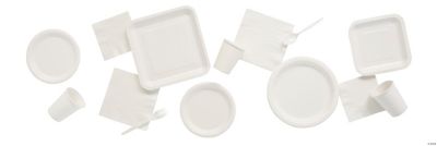 Solid Color White Tableware