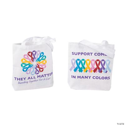 Small Cancer Awareness Tote Bags