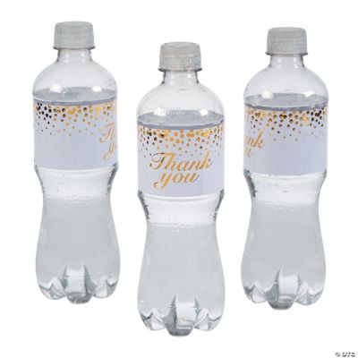Gold Dot Thank You Water Bottle Labels