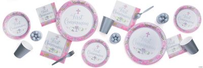 Pink 1st Communion Party Supplies
