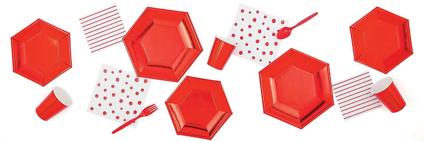Red Metallic Party Supplies